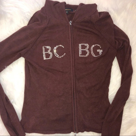 BCBG Maxazria Designer hooded silk bling jacket - Picture 3 of 4